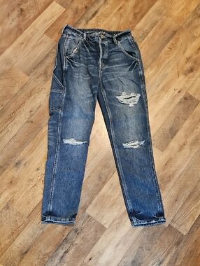 👖American Eagle Outfitters Hi Rise TOMGIRL Jeans with Button Fly